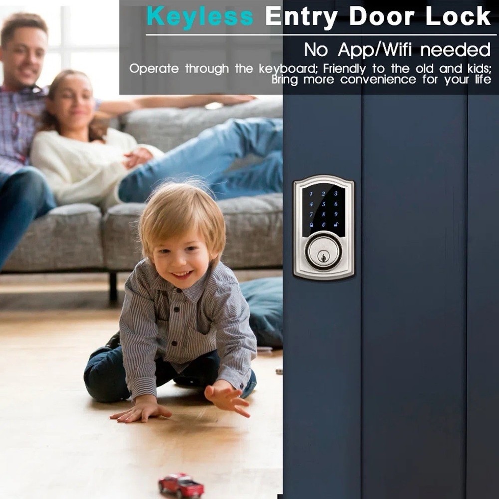 🔥 NewGen Electronic Home Front Door Lock Keyless Entry Touchscreen Auto-Lock