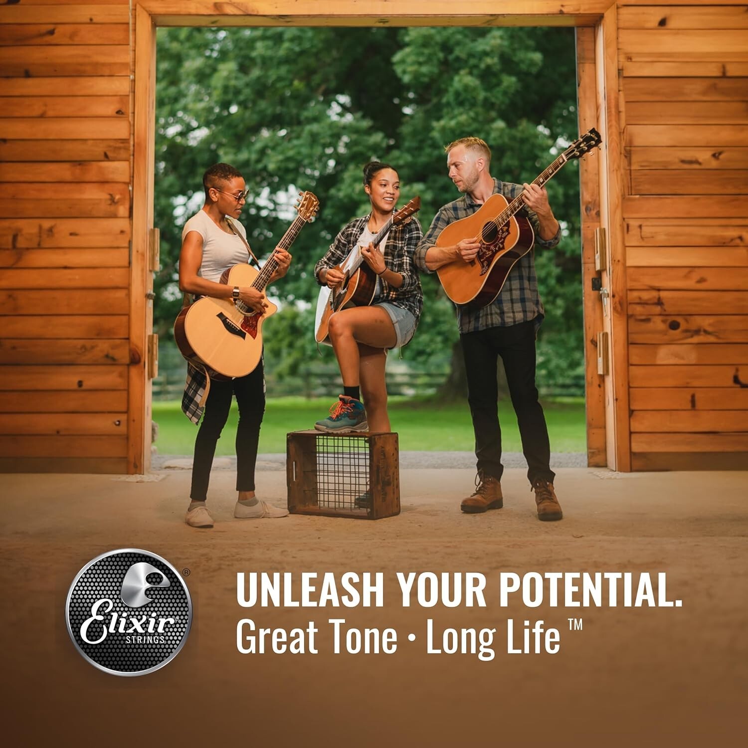 Elixir 16002 Nanoweb Phosphor Bronze Acoustic Guitar Strings 10-47 Extra LightCE