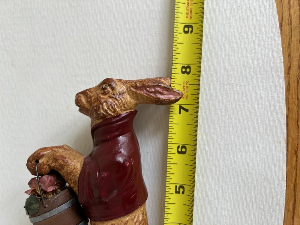 Rabbit Figurine, Easter rabbit Decoration, 7.75”