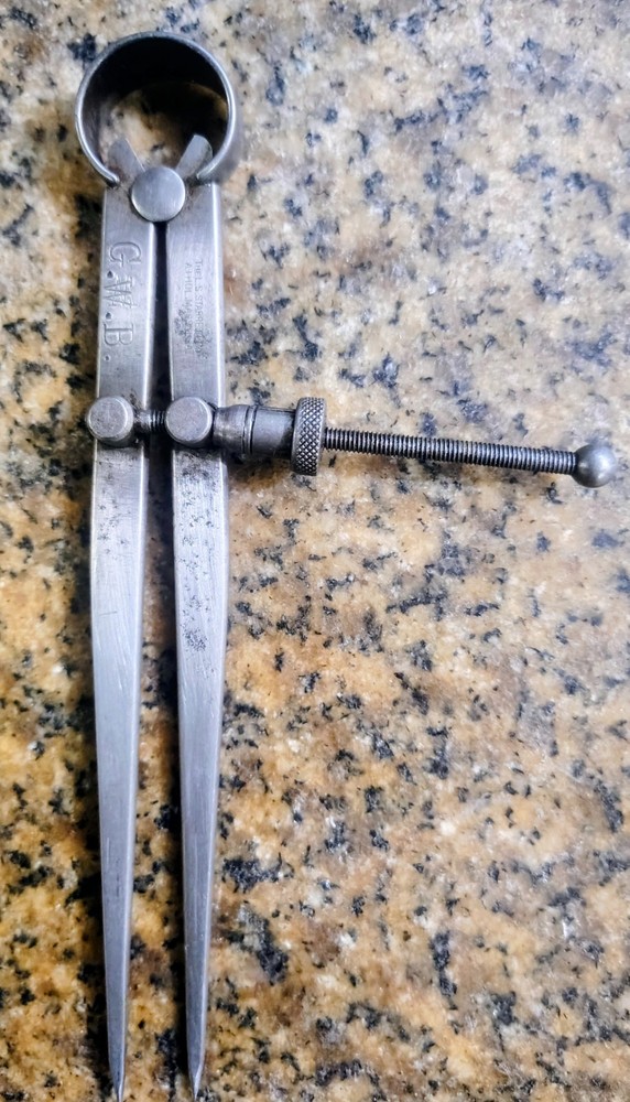 🗽VINTAGE STARRETT  6" DIVIDER WITH QUICK NUT