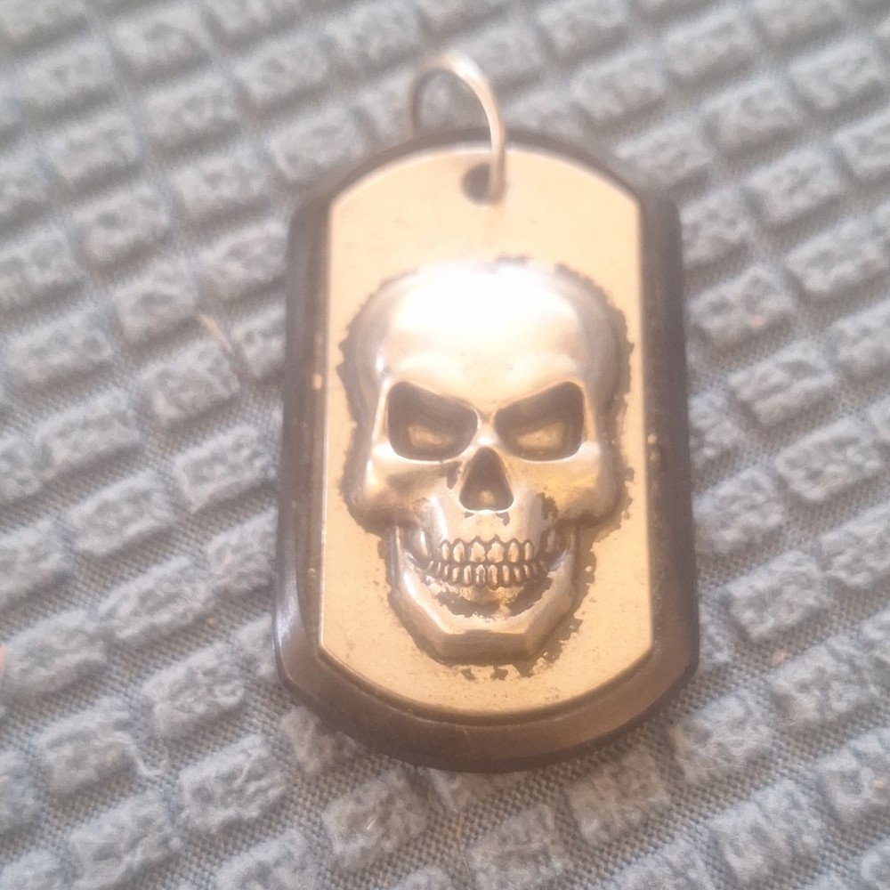 Military Dog Tag Original with Rubber Silencer 'DRIVEN' Inscription