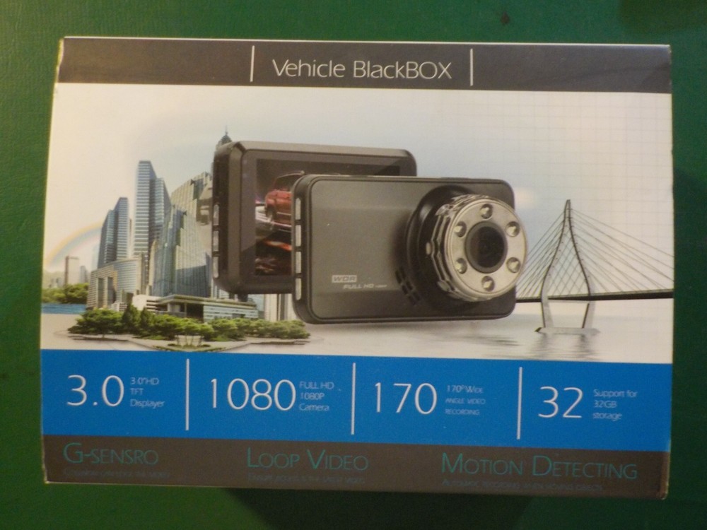 Vehicle Blackbox Dash Cam - Motion Detecting, Loop Video, G Sensor (SB)