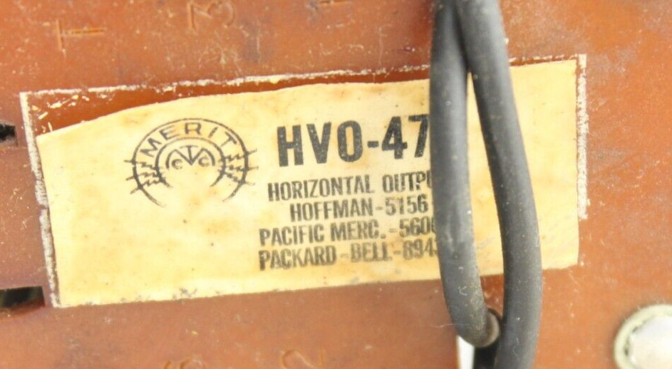 NOS Merit HVO-47 Horizontal Output Transformer Exact Replacement HOFFMAN 5156