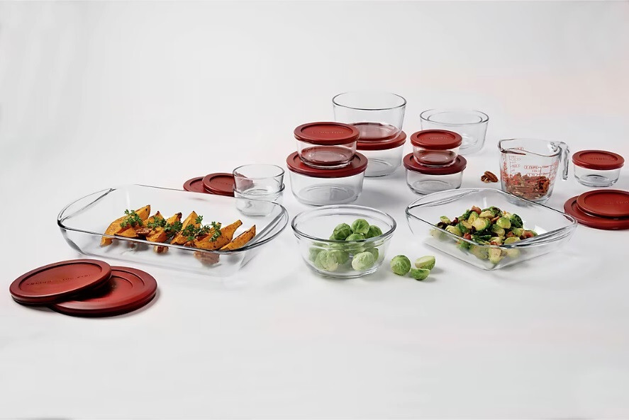 Anchor Hocking 27-Pc. Glass Bakeware + Storage + Prep Set