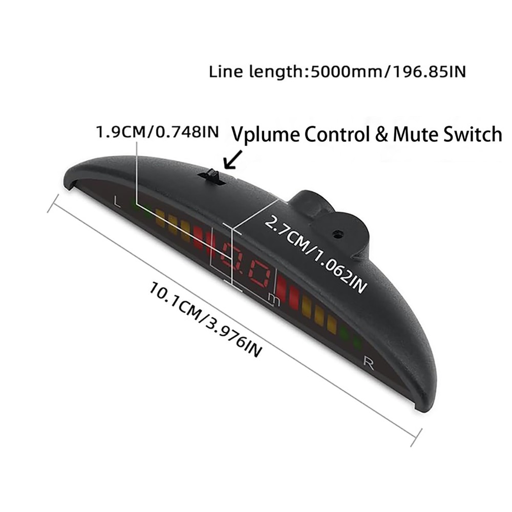 SANDETOUN Parking Sensor Kit Backup Sensor Kit Reverse Sensor for Car 18 Colo...