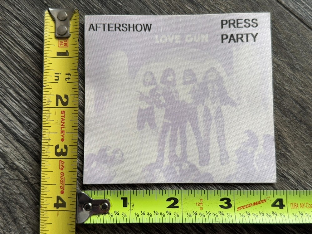 KISS Pass Satin Love Gun Tour Aftershow Press Party Vintage Kiss Aucoin