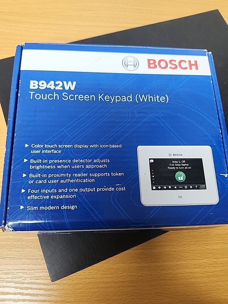 Bosch B942W Touchscreen Intrusion LCD Keypad, White