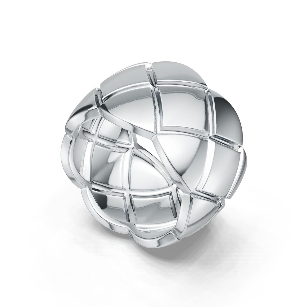 Sterling Silver Band Ring 13mm Wide with Pattern