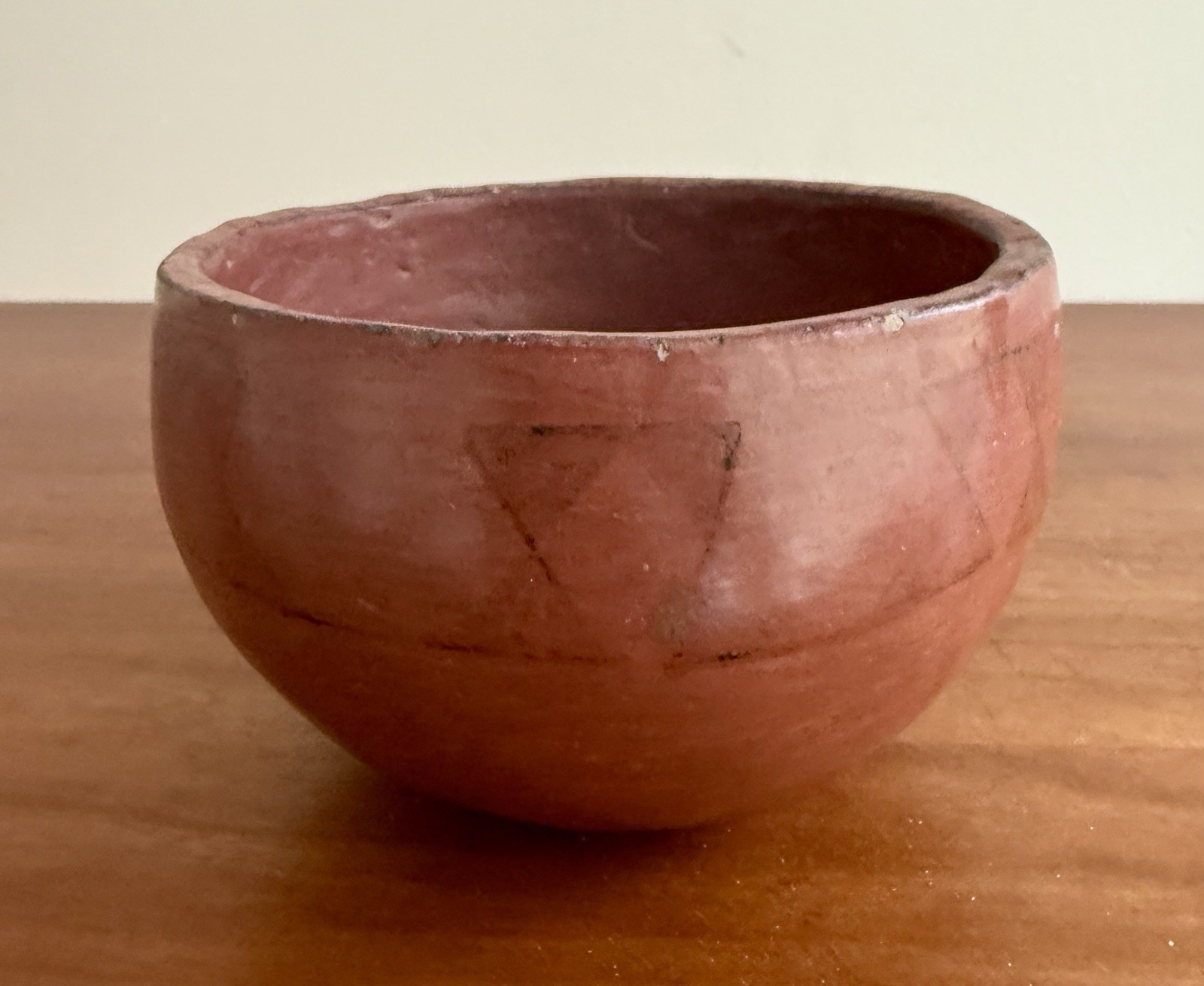 Ancient Pre Columbian Pottery Ceremonial Round Base Bowl Circa 800-1500AD