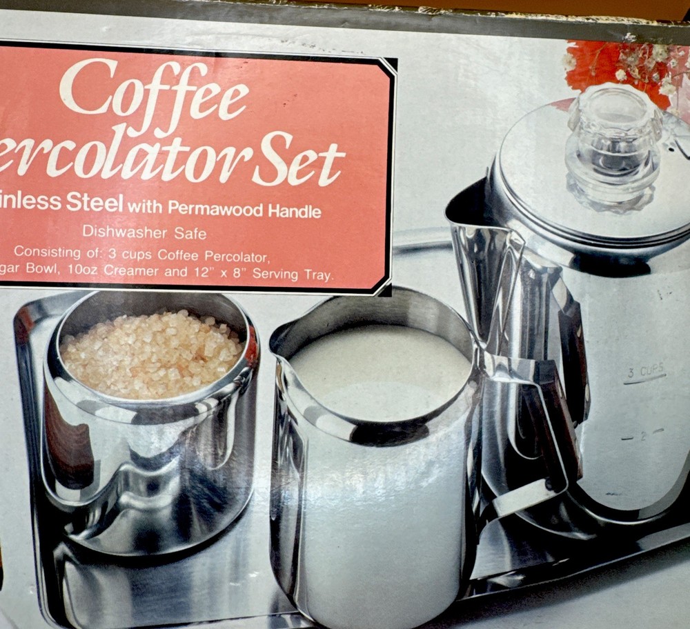 Coffee Percolator 4 Piece Set