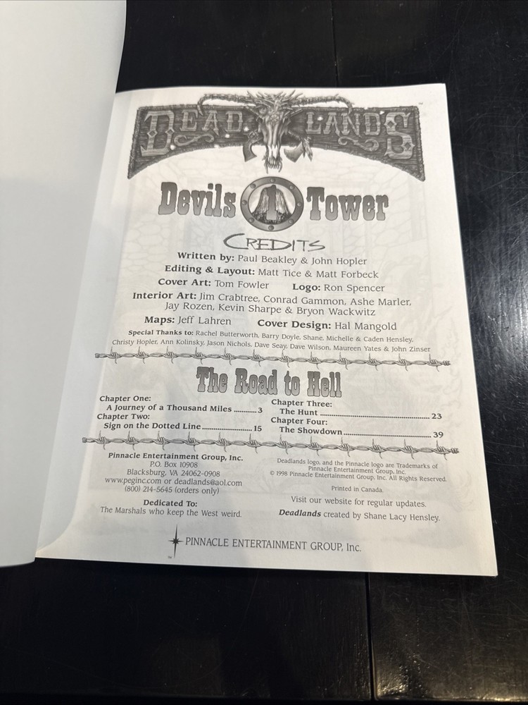 Pinnacle Deadlands Devil's Tower #1 - Road to Hell EX