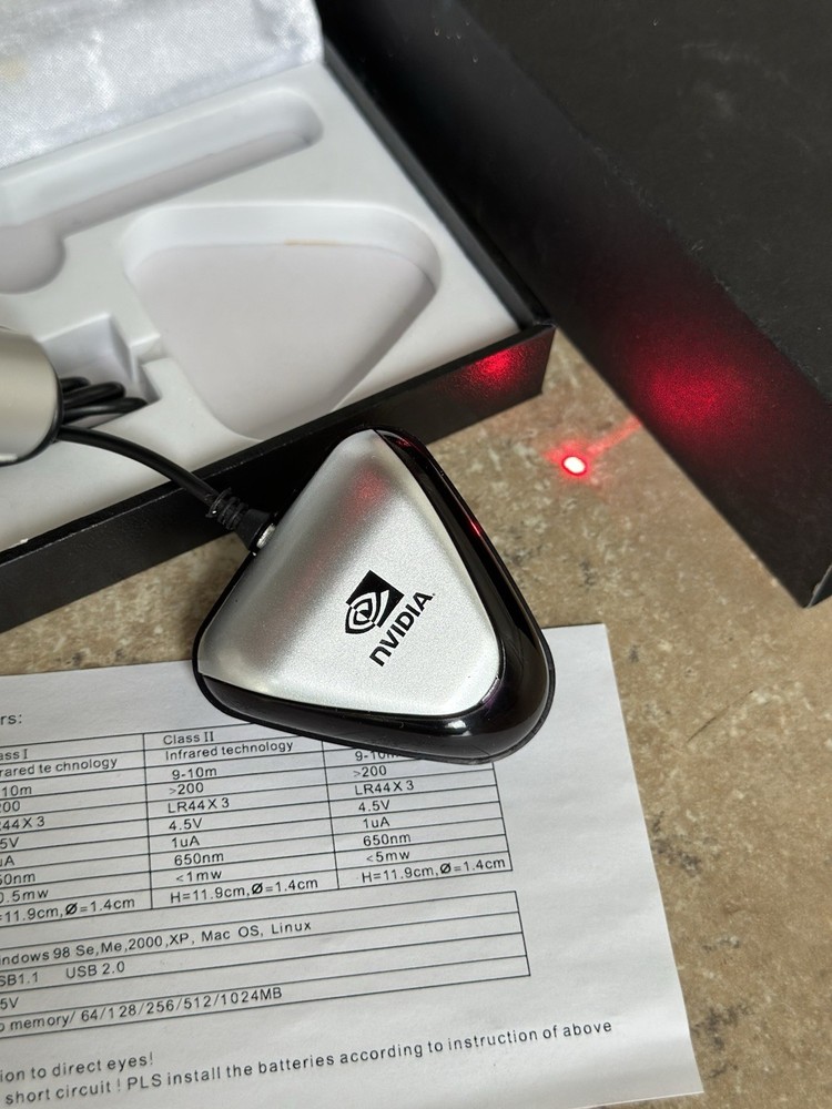 NVIDIA Wireless Presenter Presentation Clicker with Red Laser Pointer BLACK