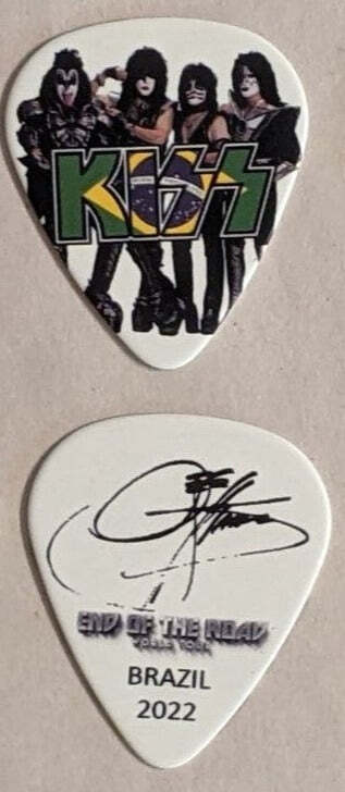 KISS 2022 End of the Road SOUTH AMERICA BRAZIL Flag Guitar Picks