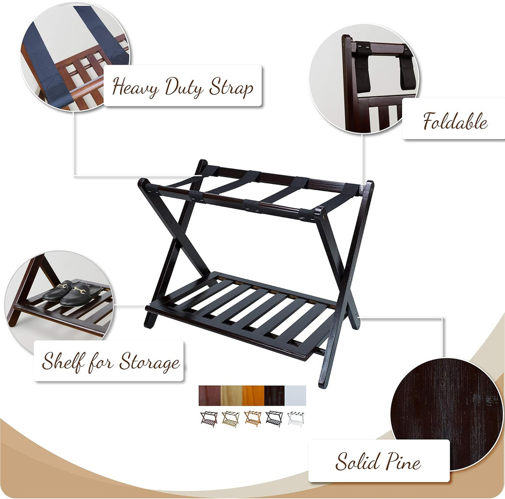 Luggage Rack, Walnut (New)