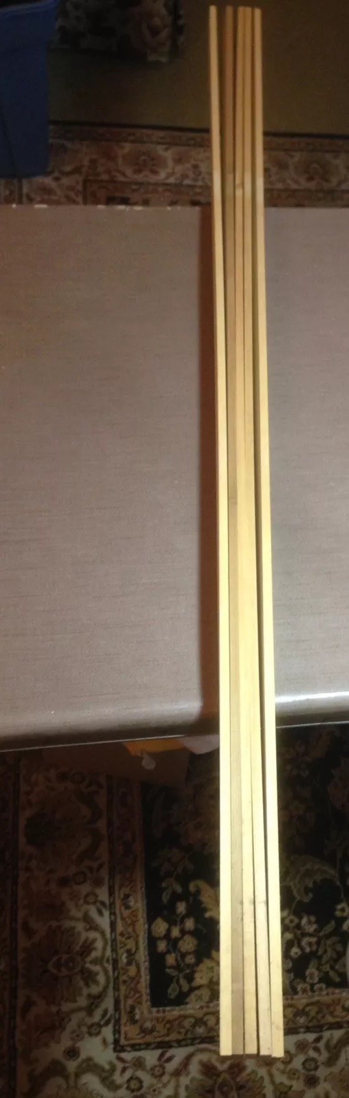 Poplar hardwood Lumber 5 Pieces 3/8"x 1-1/2"x58"+