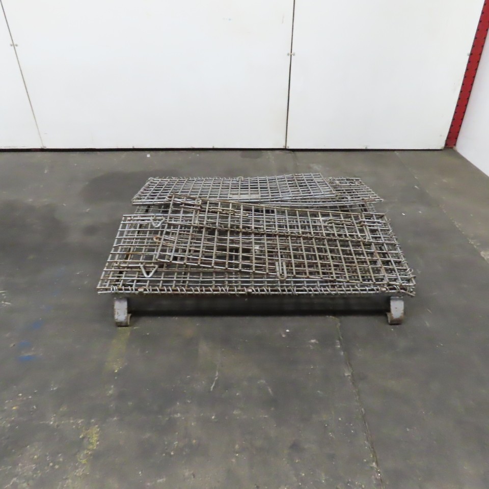 48" x 40" x 18" Deep Steel Collapsible Stackable Wire Bulk Bin Container