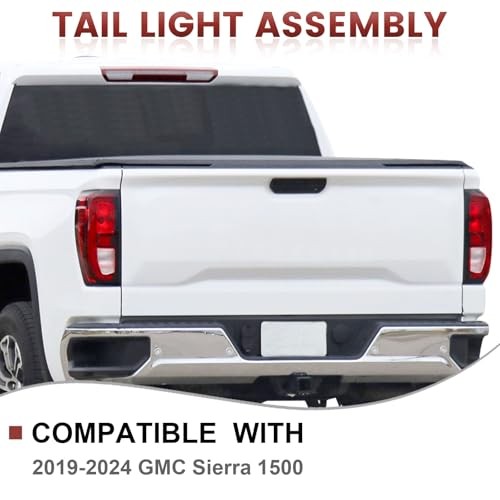 Tail lights Assembly Compatible with 2019-2024 GMC Sierra driver side Halogen