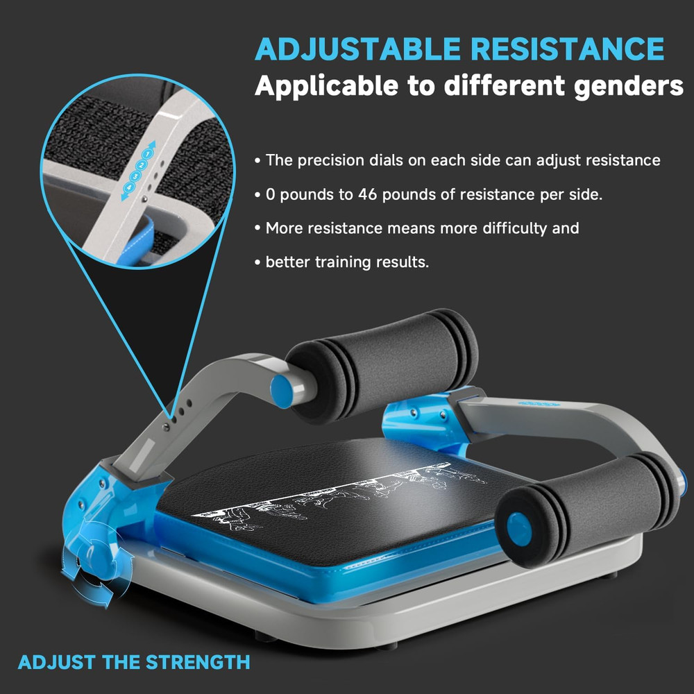 Adjustable Ab Trainer Machine with 350 lbs Capacity for Home Workouts