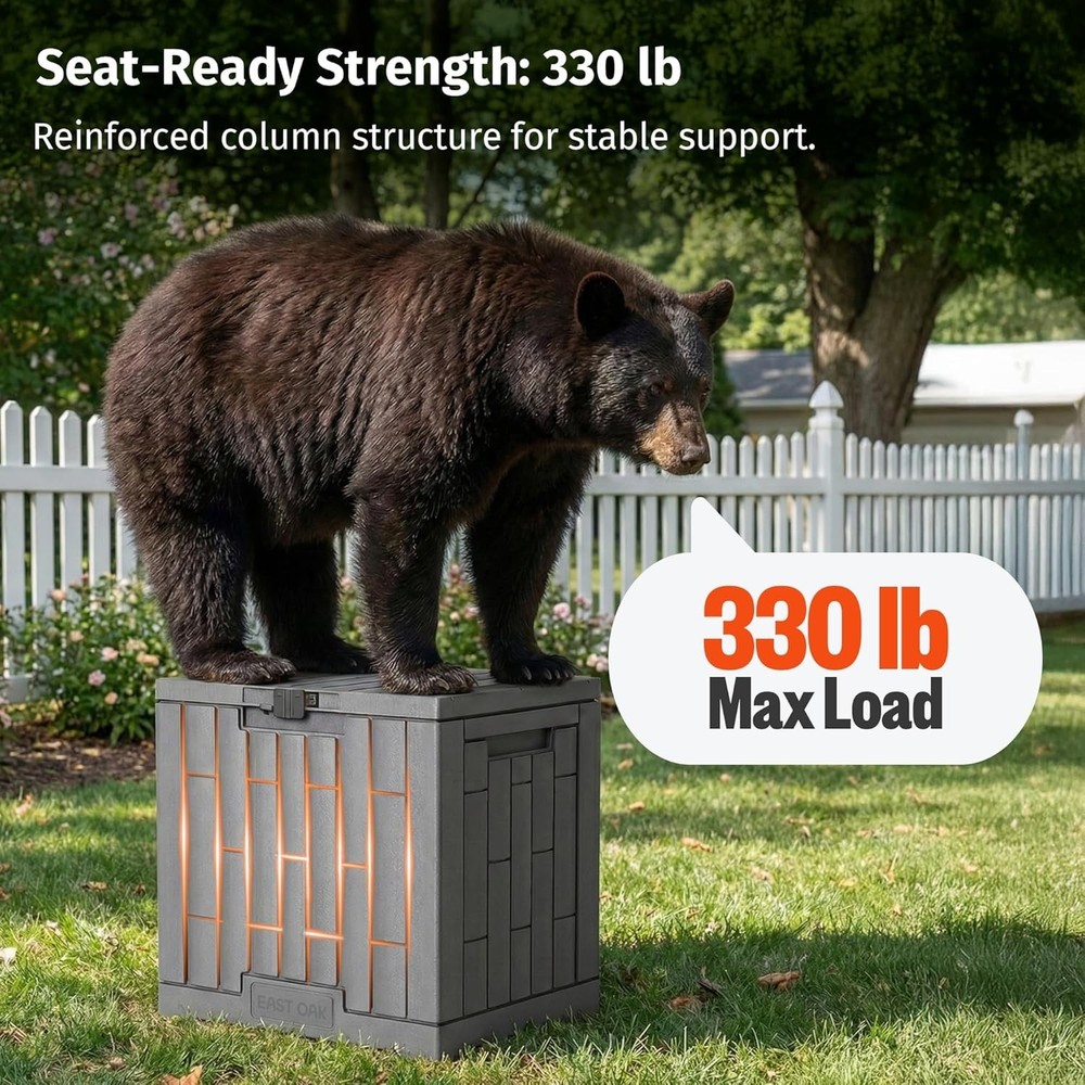 Modern 31 Gallon Outdoor Storage Solution - Lockable & User-Friendly Design