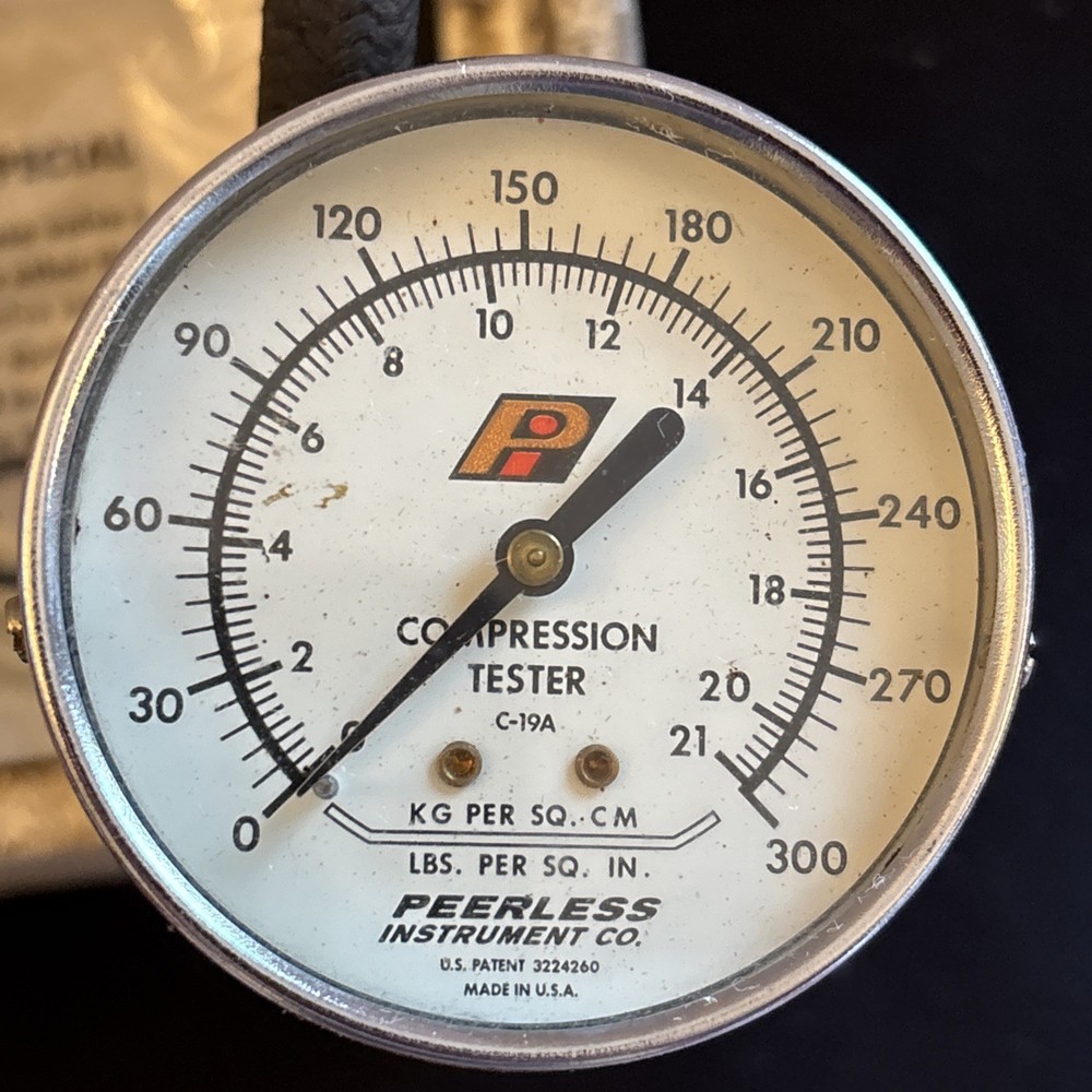 Vintage Peerless Pulsar Compression Tester C-19A Docs And Box Included