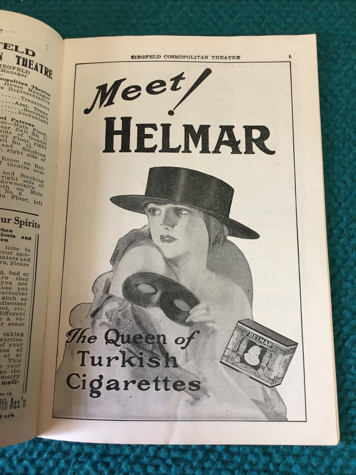 1925 Vintage COSMOPOLITAN THEATRE "Louie 14th" BROADWAY PLAYBILL @ Billie Burke