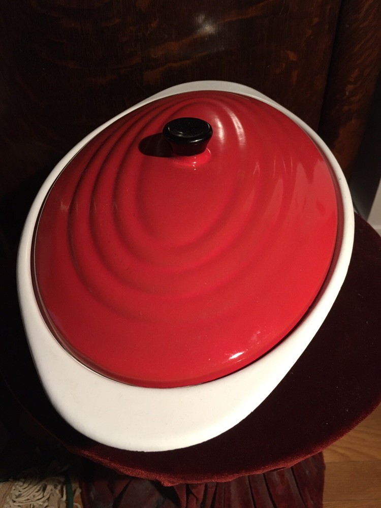 Vintage Roasting Pan Enamelware Roaster Holiday