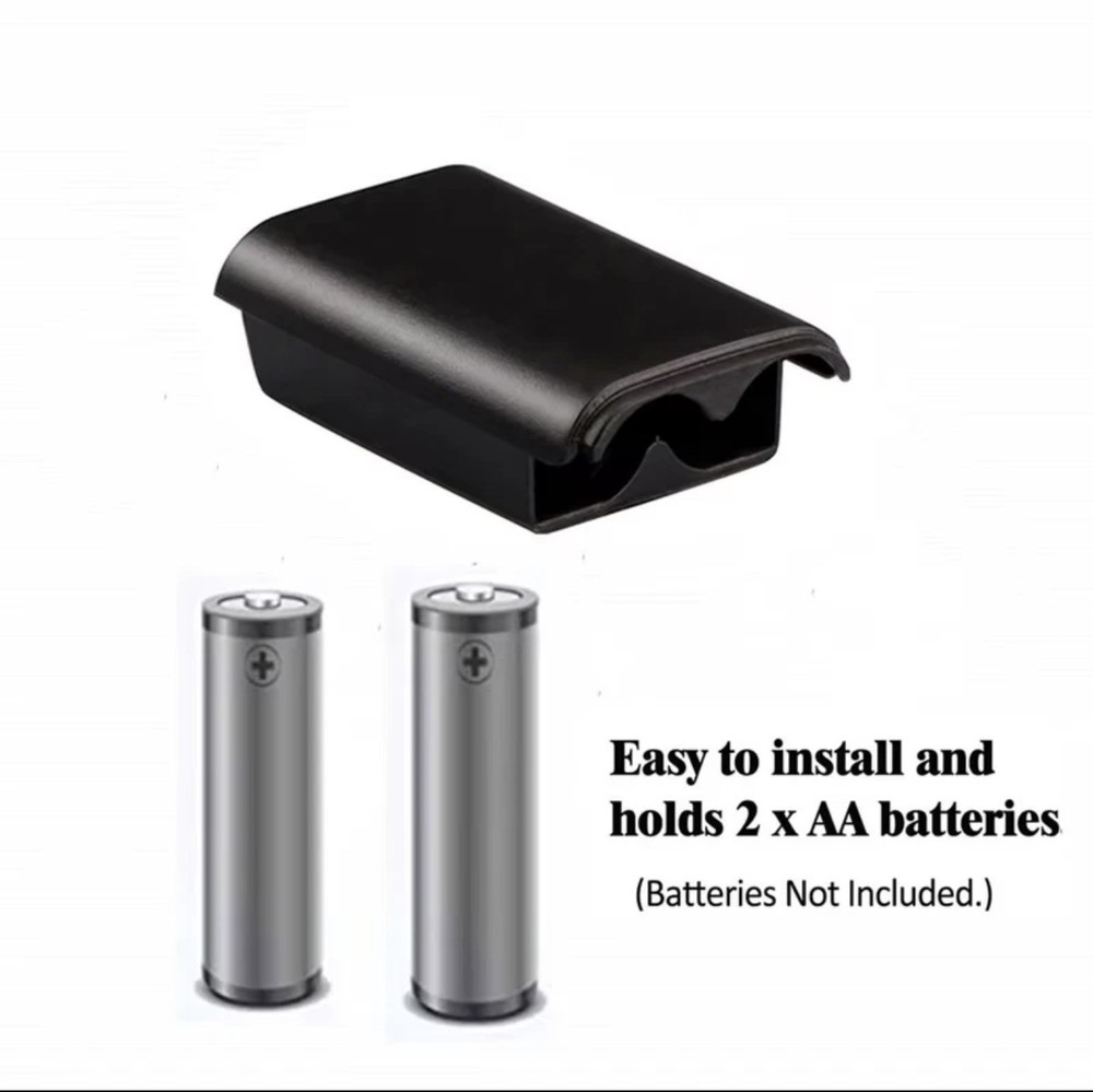 2pcs Battery Pack Covers For Xbox 360 Controller Black Brand New
