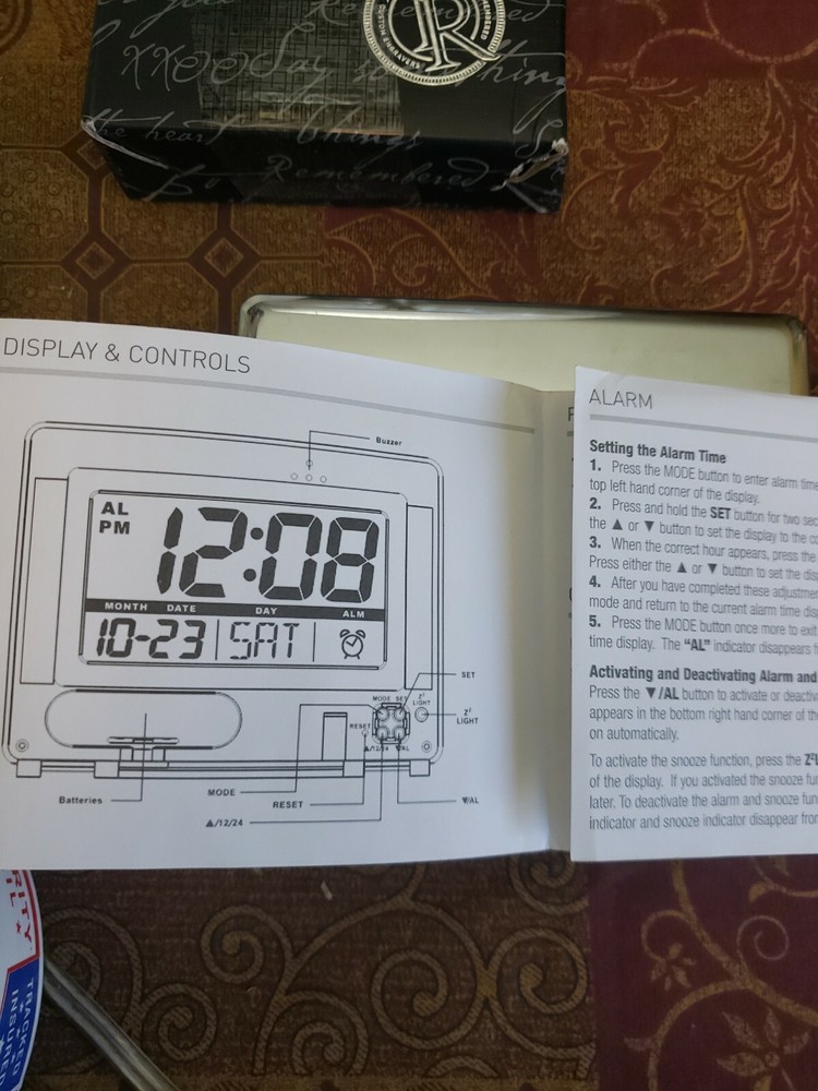 Things Remembered Digital Clock Desk Set