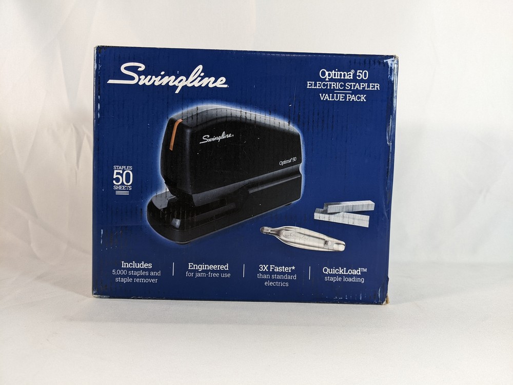 Swingline Optima 50 Electric Stapler Value Pack - 5000 staples, remover, stapler