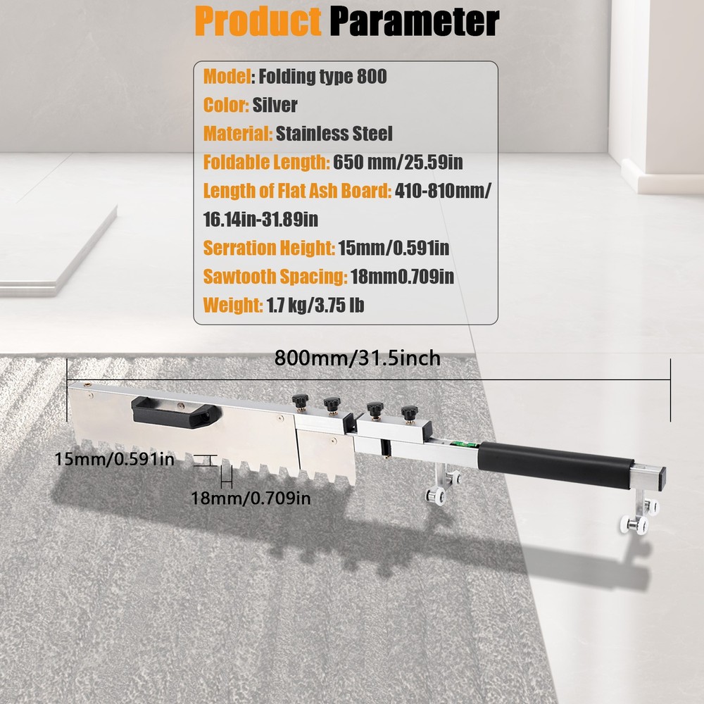 Tile Leveler Tool Tiling Paving Floor Tile Tool Flat Sand Screed Trowel
