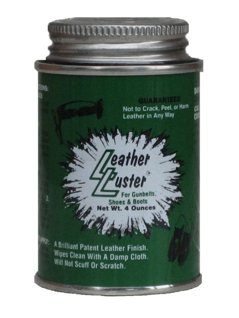 Leather Luster Black Military Polish High Gloss 4 oz for Boots Shoes Belts More