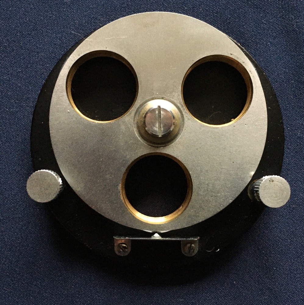 Unitron L3R-1636 Three 3 Position Microscope Objective Turret Nosepiece Brass