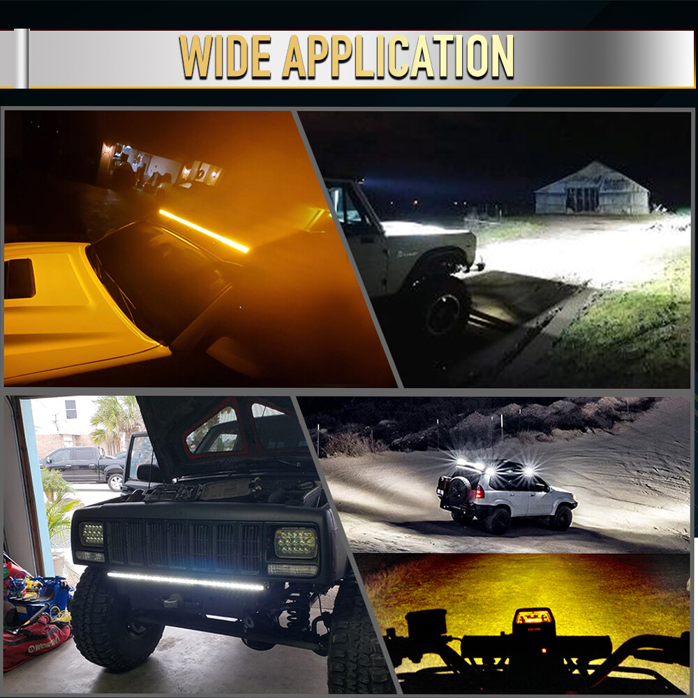 For Polaris RZR PRO R/R4 32" LED Light Bar +3" Work Pods+Roof Mount & Wiring Kit