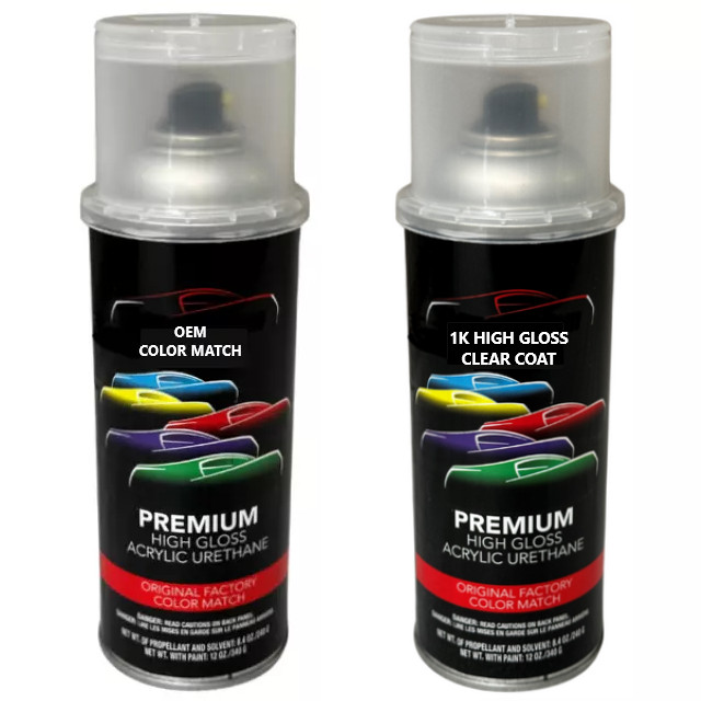 Base Coat and Clear Coat 12 oz Spray Paint System For GM Summit White WA8624