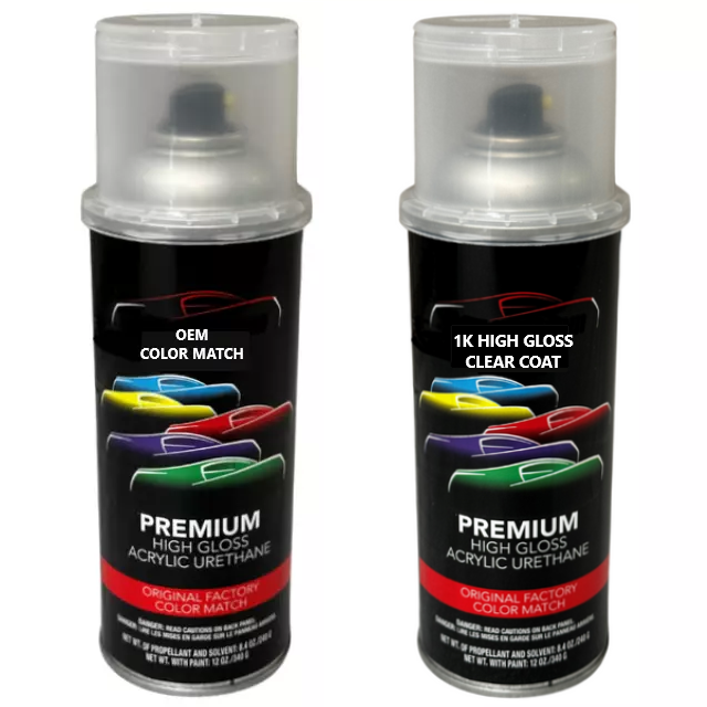 Base Coat and Clear Coat 12 oz Spray Paint System For GM Summit White WA8624