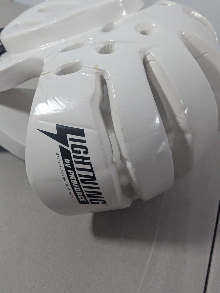 Pro Force Lightning Size Medium Sparring Headgear White