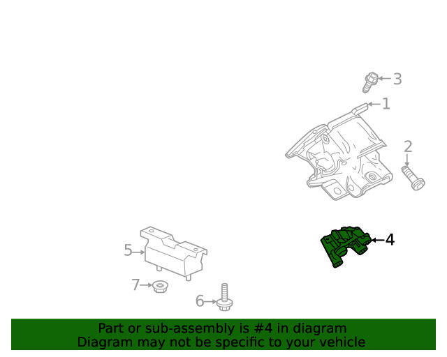 Genuine GM Passenger Side Engine Mount Engine Side Bracket 84894712