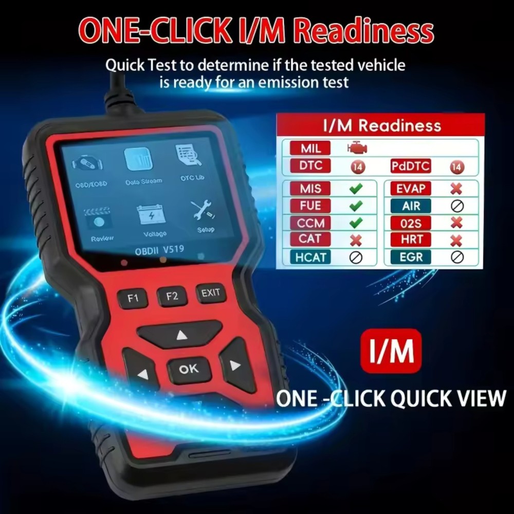 V519 OBD2 Scanner Car Code Reader Live Data Battery Test Vehicle Diagnostic Tool