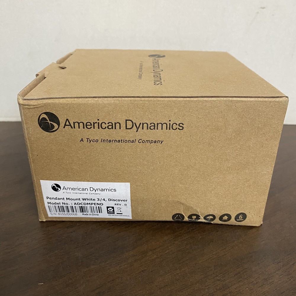 American Dynamics ADCDMPEND Pendant mount white 3/4 NIB
