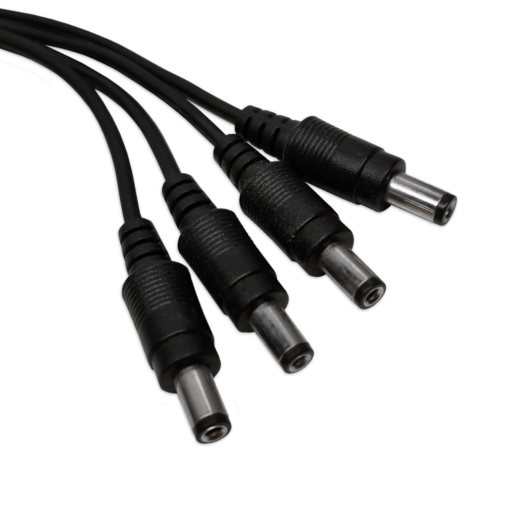 5 Pack - 4 Way Channel DC Power Splitter Adapter Cable for CCTV Security Camera