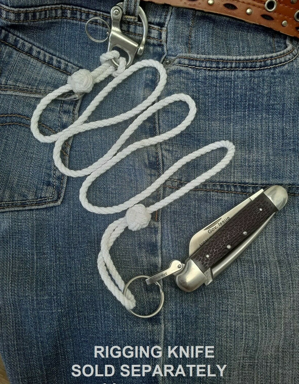 Deluxe US Navy/ Coast Guard Type Rigging Knife Lanyard