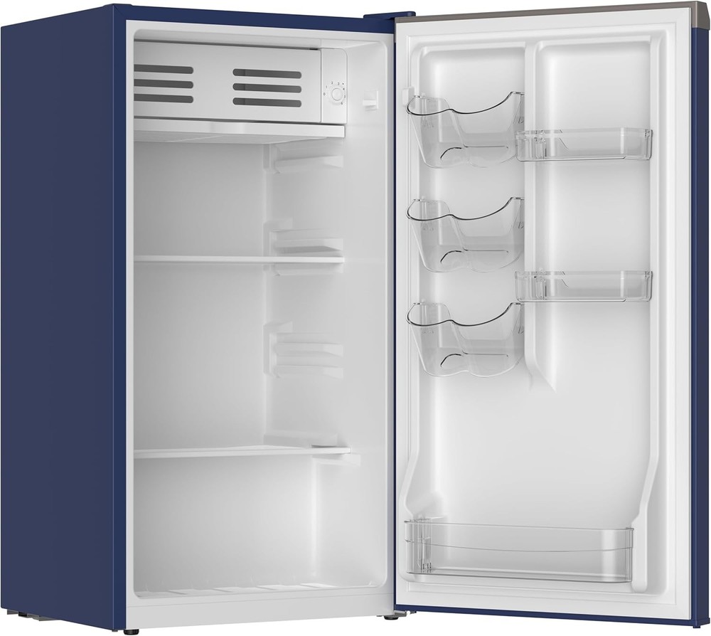 Frigidaire Mini Refrigerator 3.2 Cu Ft Reversible Door Adjustable Temp (Blue)