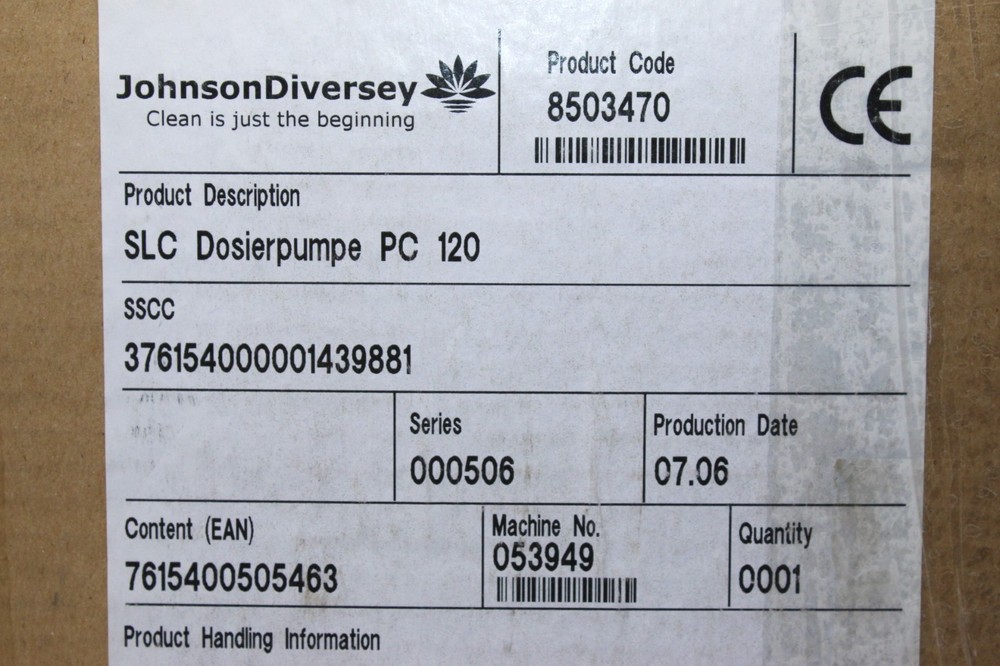 JOHNSON DIVERSEY PC 120 DOSING PUMP