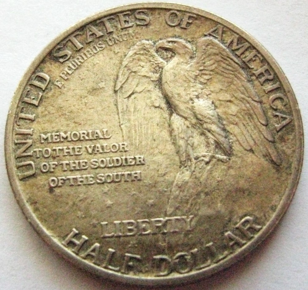 1925 Stone Mountain Commemorative Half Dollar, Almost Uncirculated, Toned