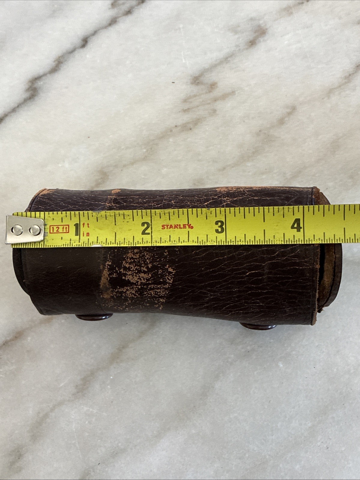 Antique Keuffel & Esser (K&E) Double Right Angle Prism W/ Leather Case USED Cond