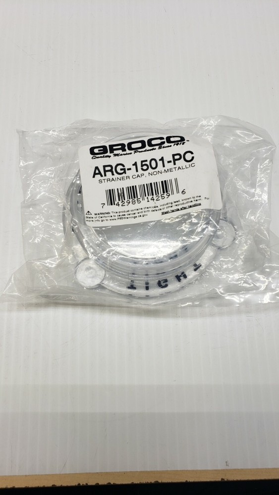 Groco ARG-1501-PC Non-Metallic Strainer Cap