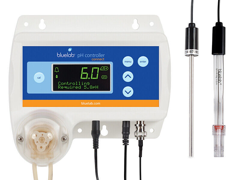 Bluelab pH Controller CONNECT - monitor automatic ph solution dosing lcd display