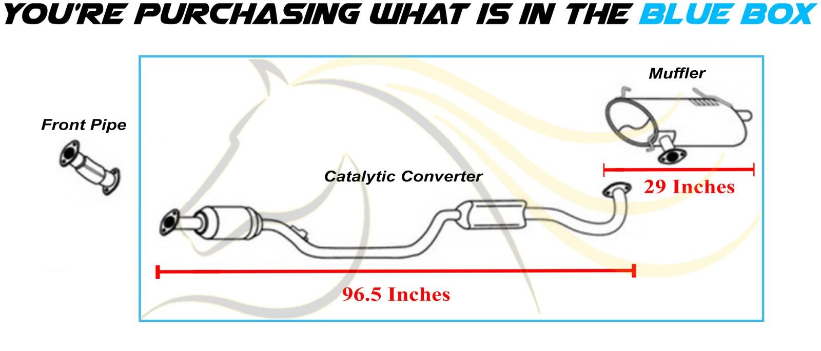 EPA-Approved Catalytic & Rear Muffler Exhaust Kit fits: 2014-2019 Outlander 2.4L
