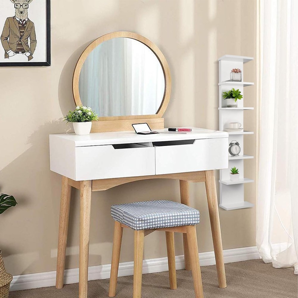 7 Tier Wall Shelf Unit - Lack Floating Shelf, Compact Display Float Shelves, ...