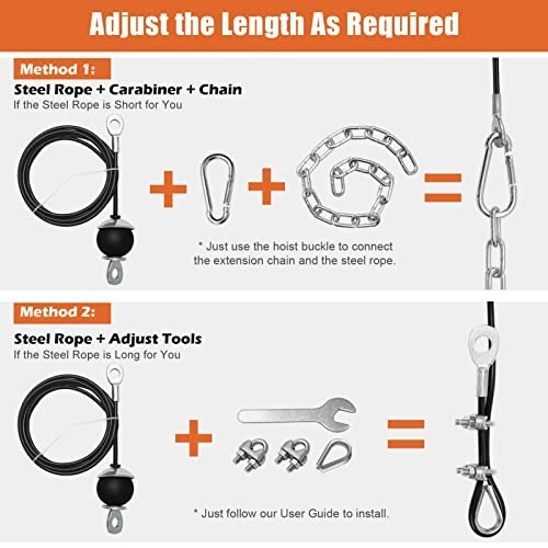 Home Gym Pulley System - Tricep, Lat Pulldown, Bicep Curl, Cable Workout for Squ